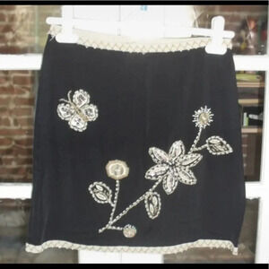 Skirt black wool XL Étincelle Paris